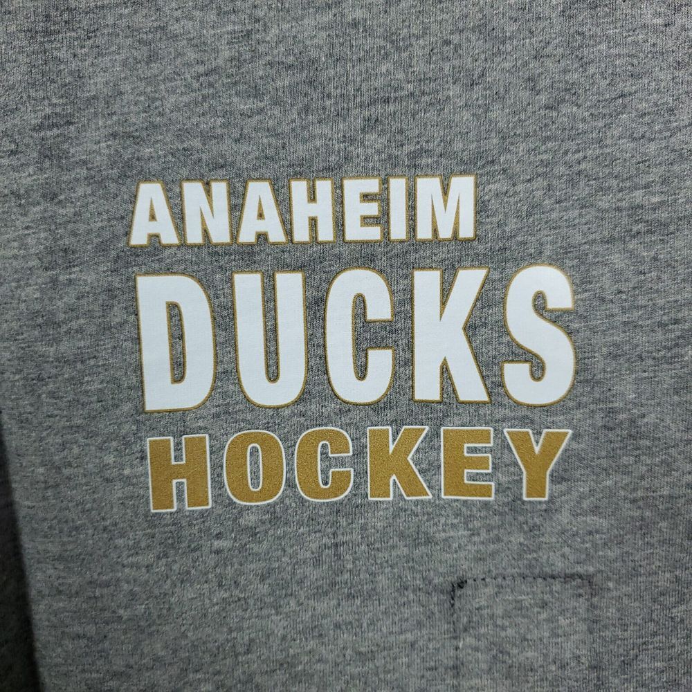 Anaheim Ducks Mitchell & Ness NHL 3XL XXXL Shirt‎ Multi-Logos Heather Gray NWT - Picture 10 of 10